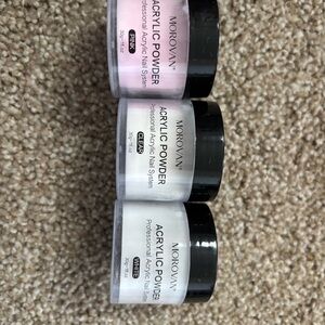 Acrylic Powder Set - Pink, Clear, White